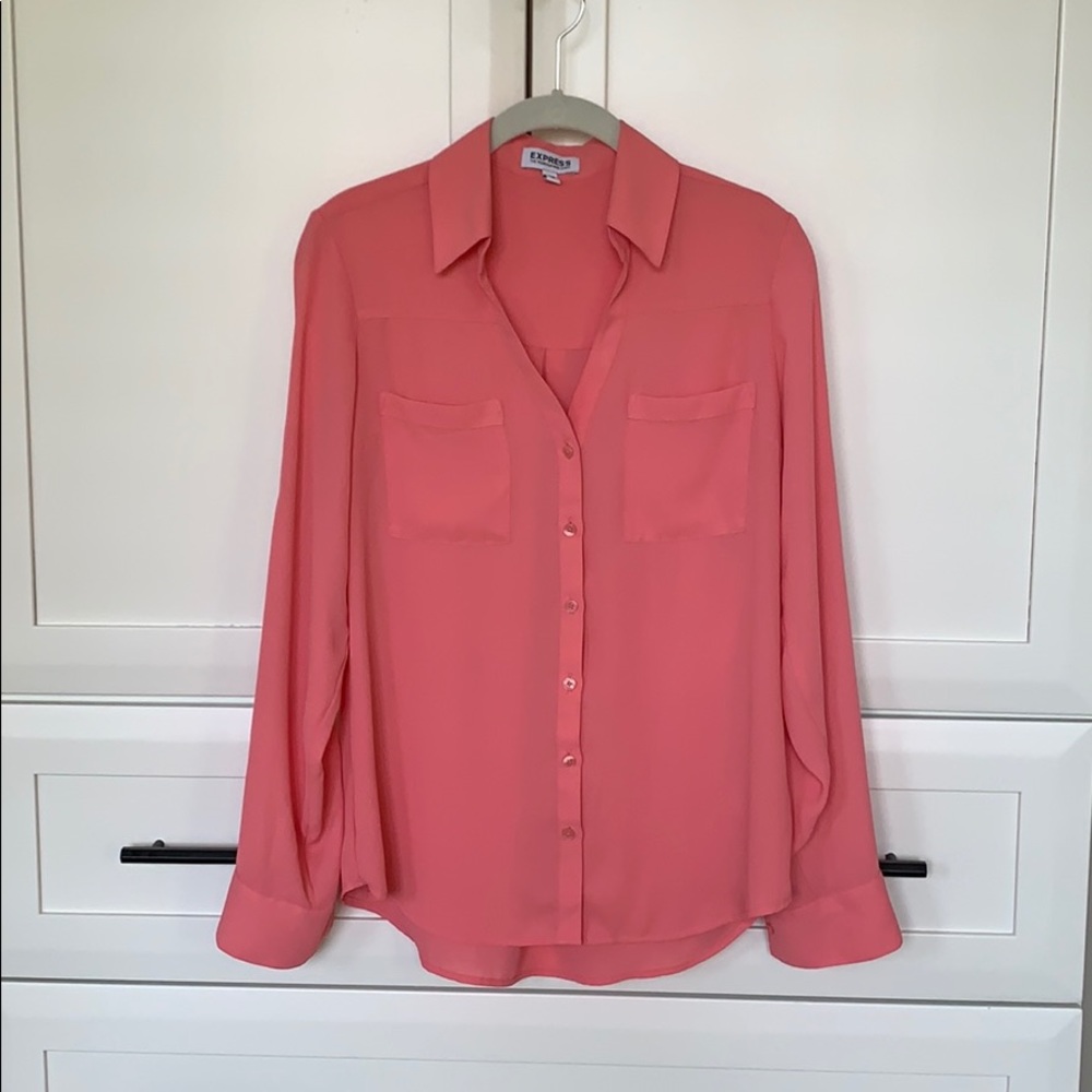 Express Button Down Blouse